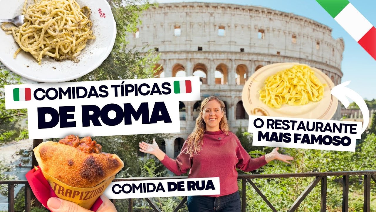 O QUE COMER EM ROMA? COMIDAS DE RUA e o RESTAURANTE MAIS FAMOSO da ...